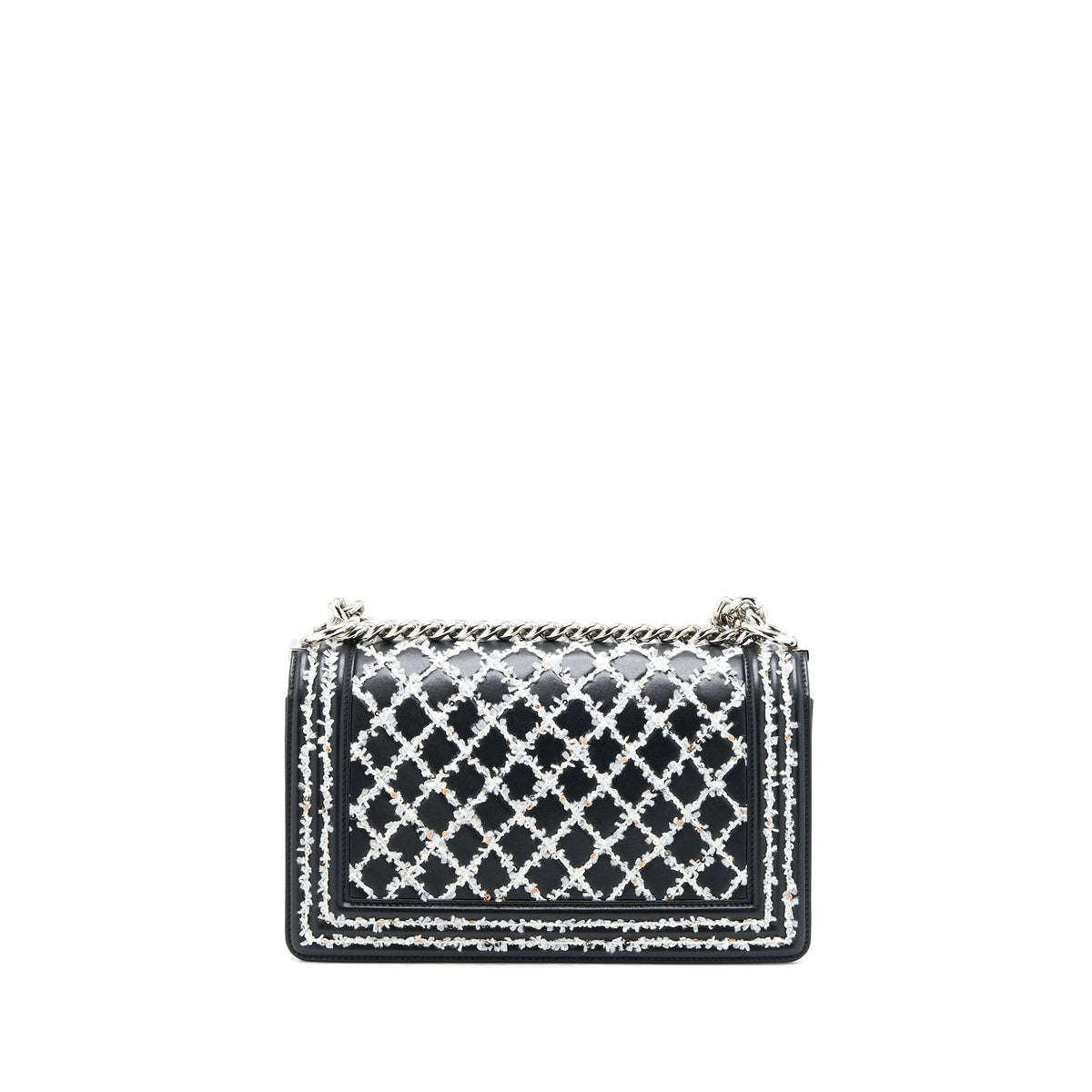 Chanel Medium Boy Bag Limited Lambskin Black/White SHW