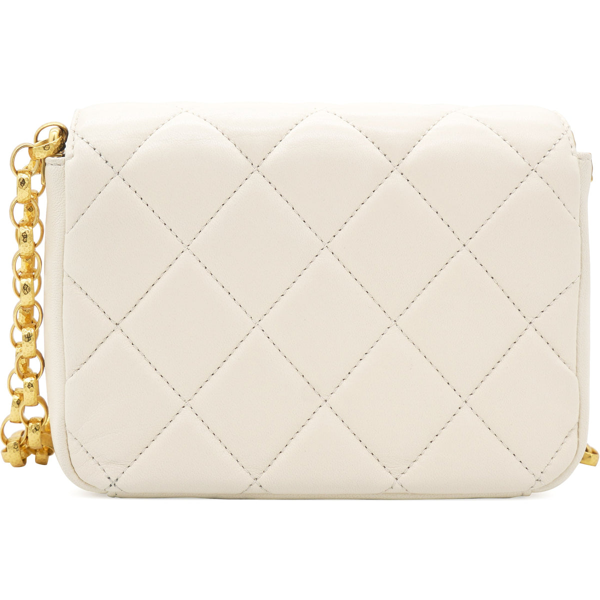 Chanel Quilted White Flap Bag