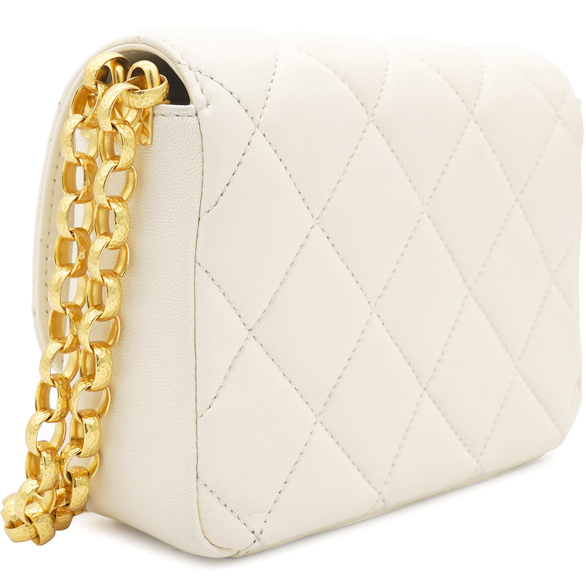 Chanel Quilted White Flap Bag