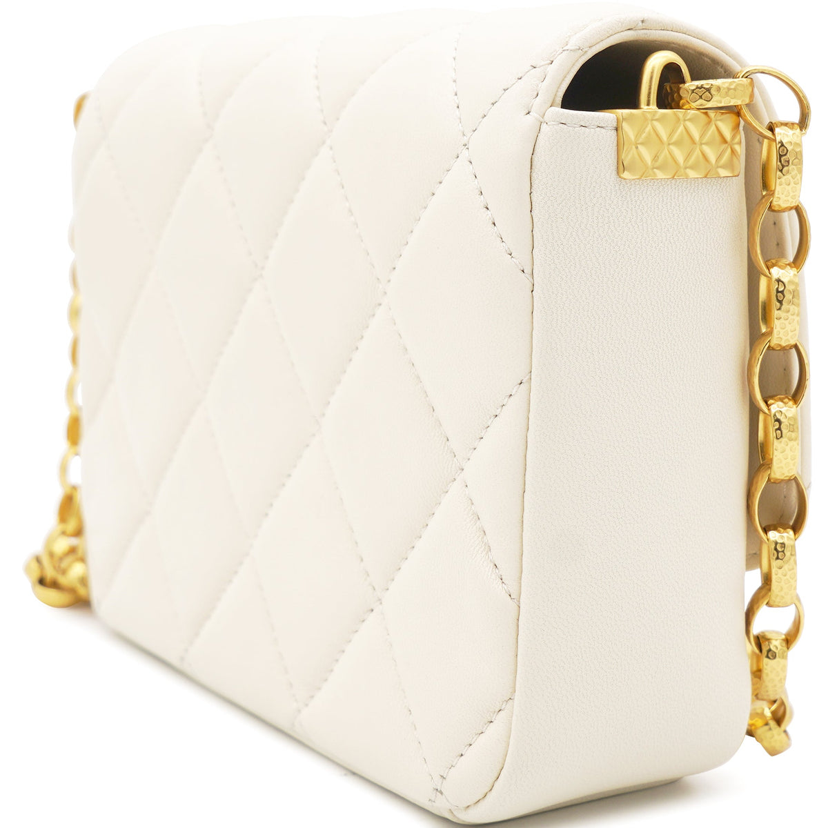 Chanel Quilted White Flap Bag