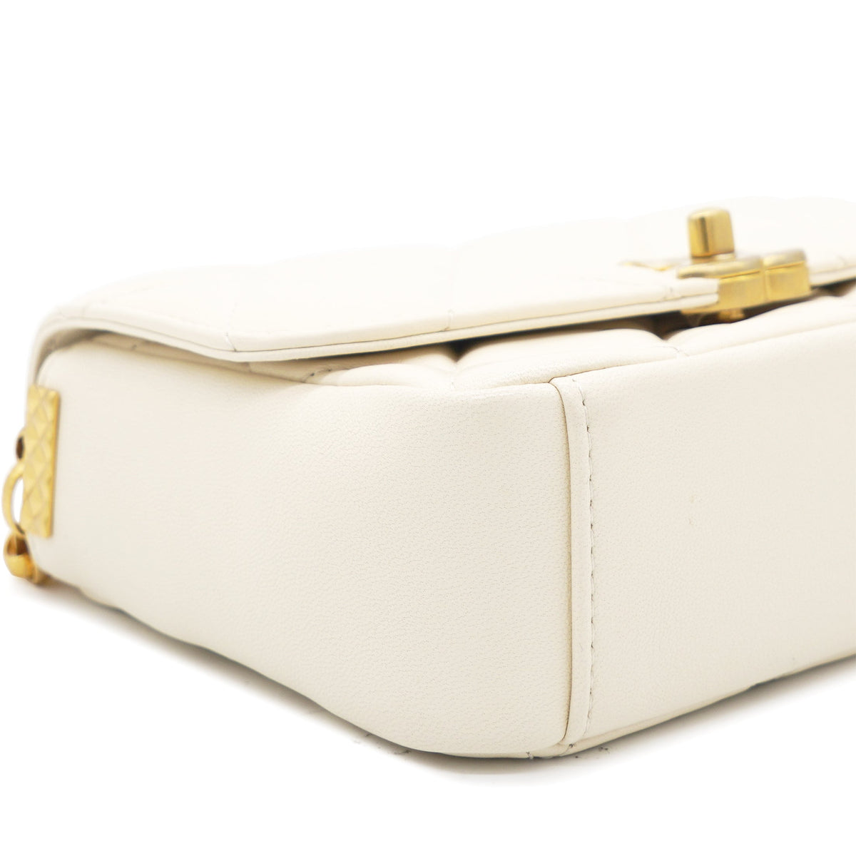 Chanel Quilted White Flap Bag