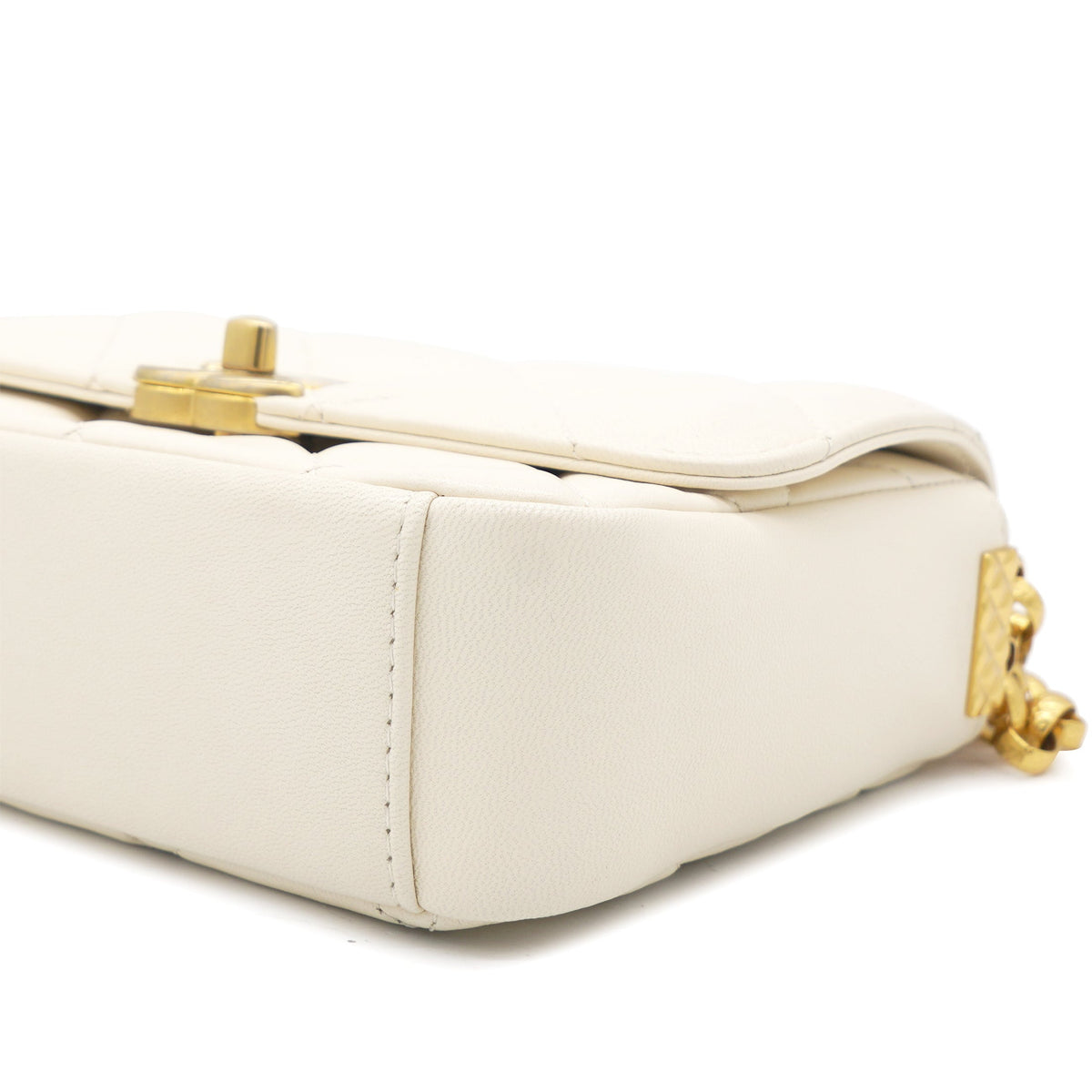 Chanel Quilted White Flap Bag