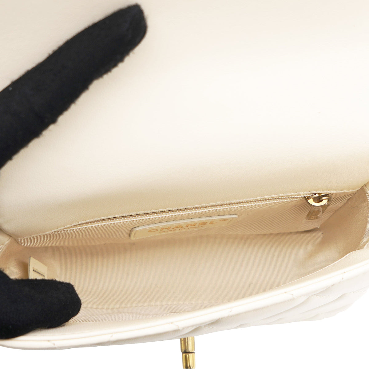 Chanel Quilted White Flap Bag