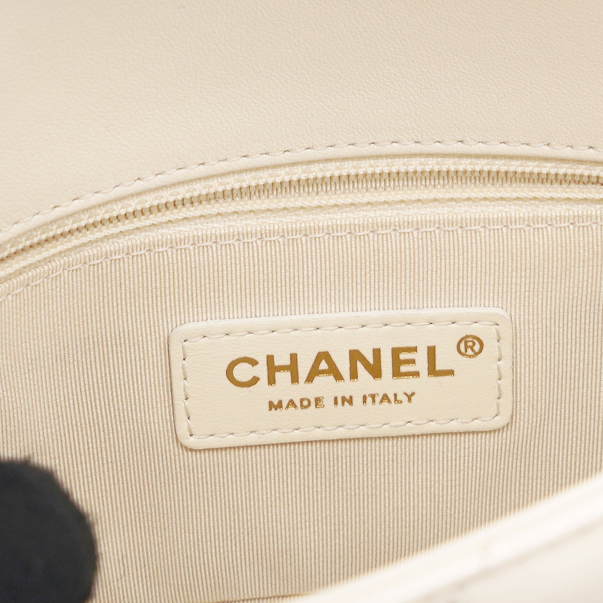Chanel Quilted White Flap Bag