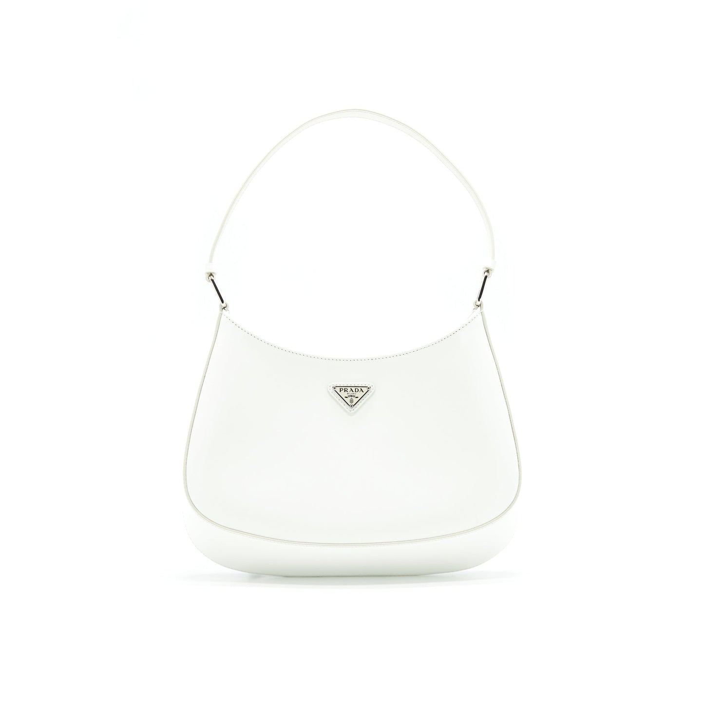 PRADA Cleo Bag in White SHW