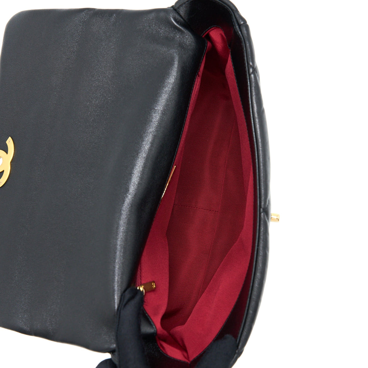 Chanel Medium 19 Bag Goatskin Black Multicolour Hardware