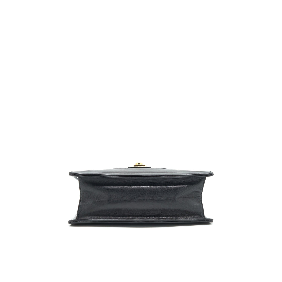 Chanel Vintage Kelly Flap Bag With Long Strap Black 24k GHW
