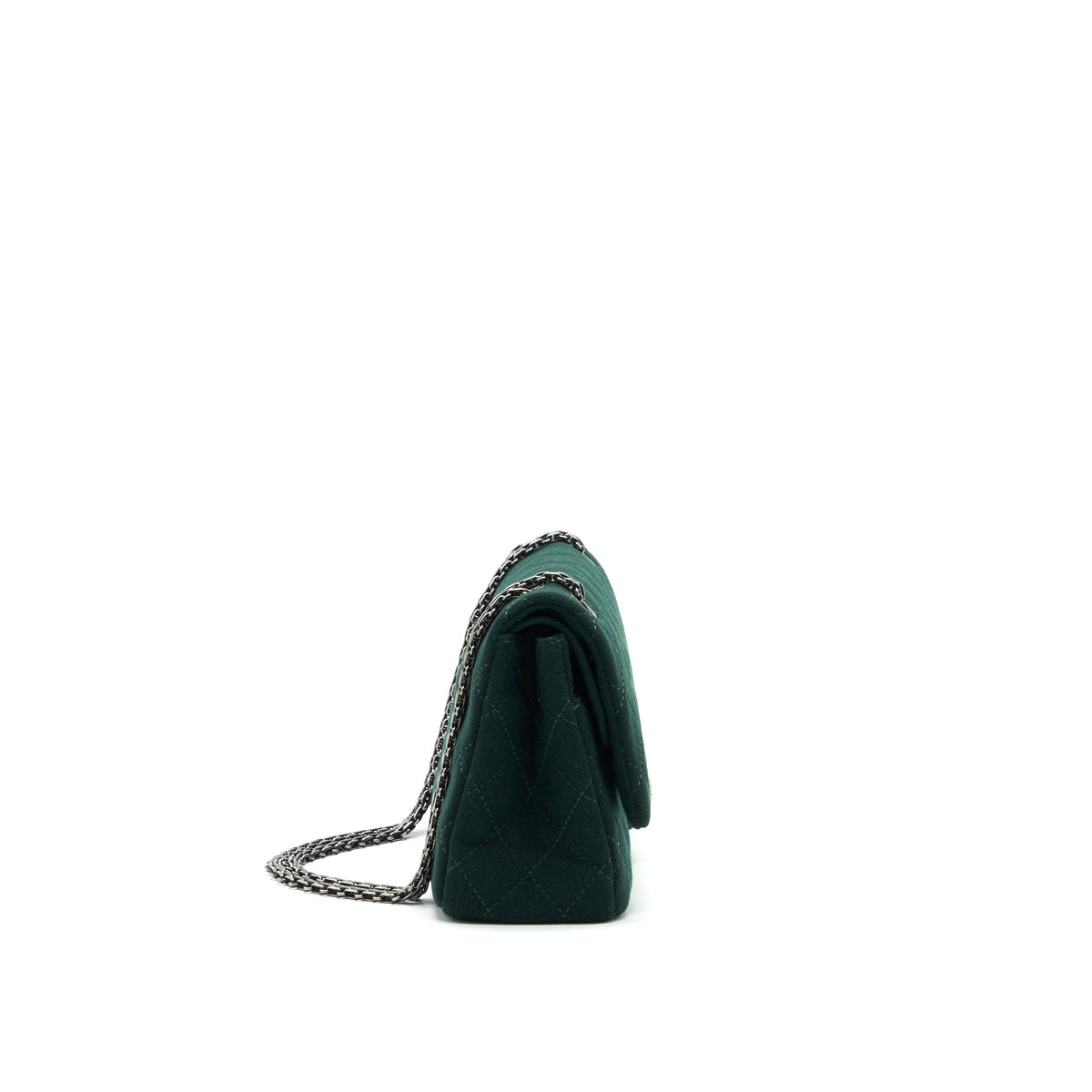 Chanel reissue 2.55 226 Flap Bag fabric Dark green SHW