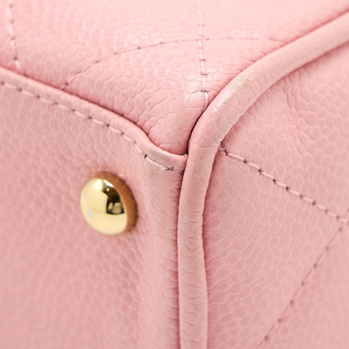 Chanel Vintage Bowling Bag Caviar Light Pink LGHW