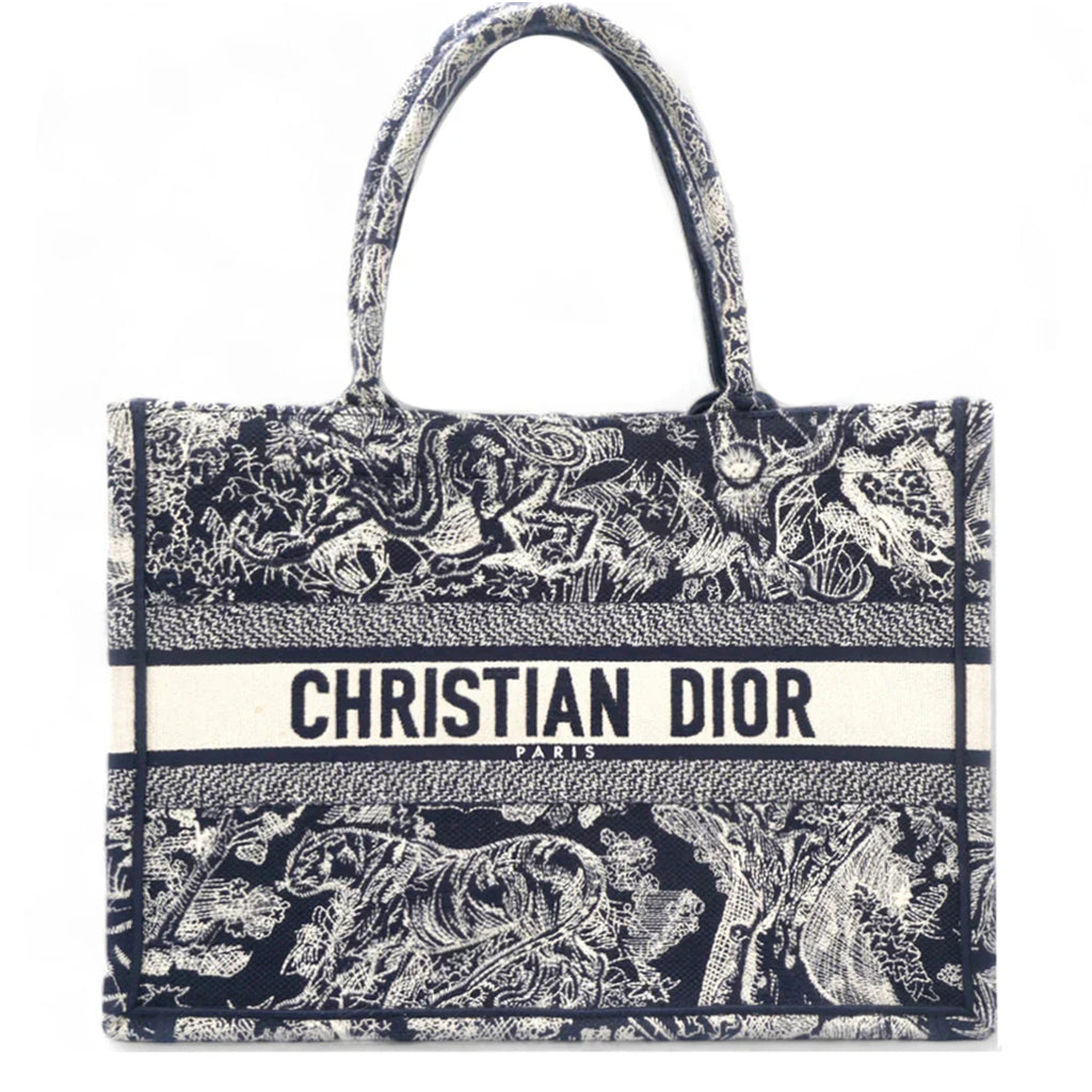 Dior Canvas Embroidered Medium Dioriviera Toile De Jouy Book Tote