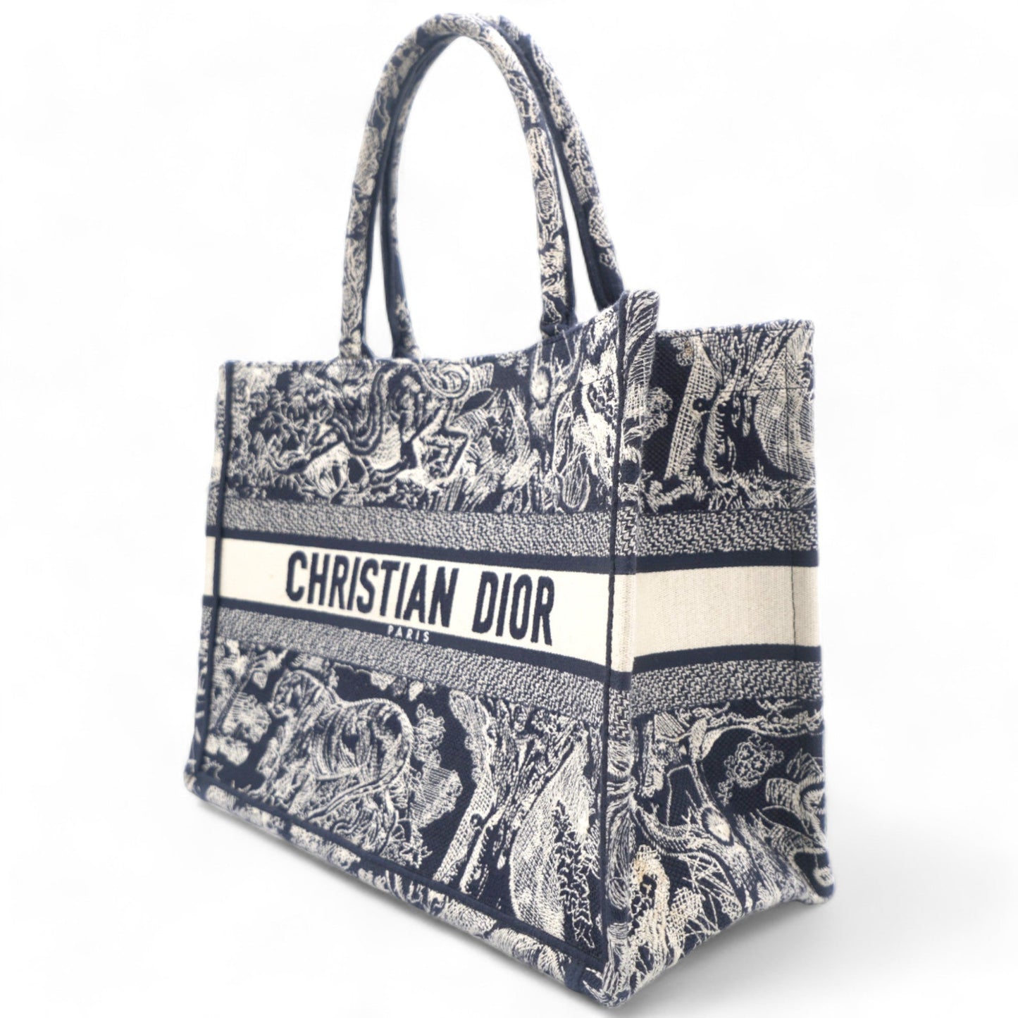 Dior Canvas Embroidered Medium Dioriviera Toile De Jouy Book Tote