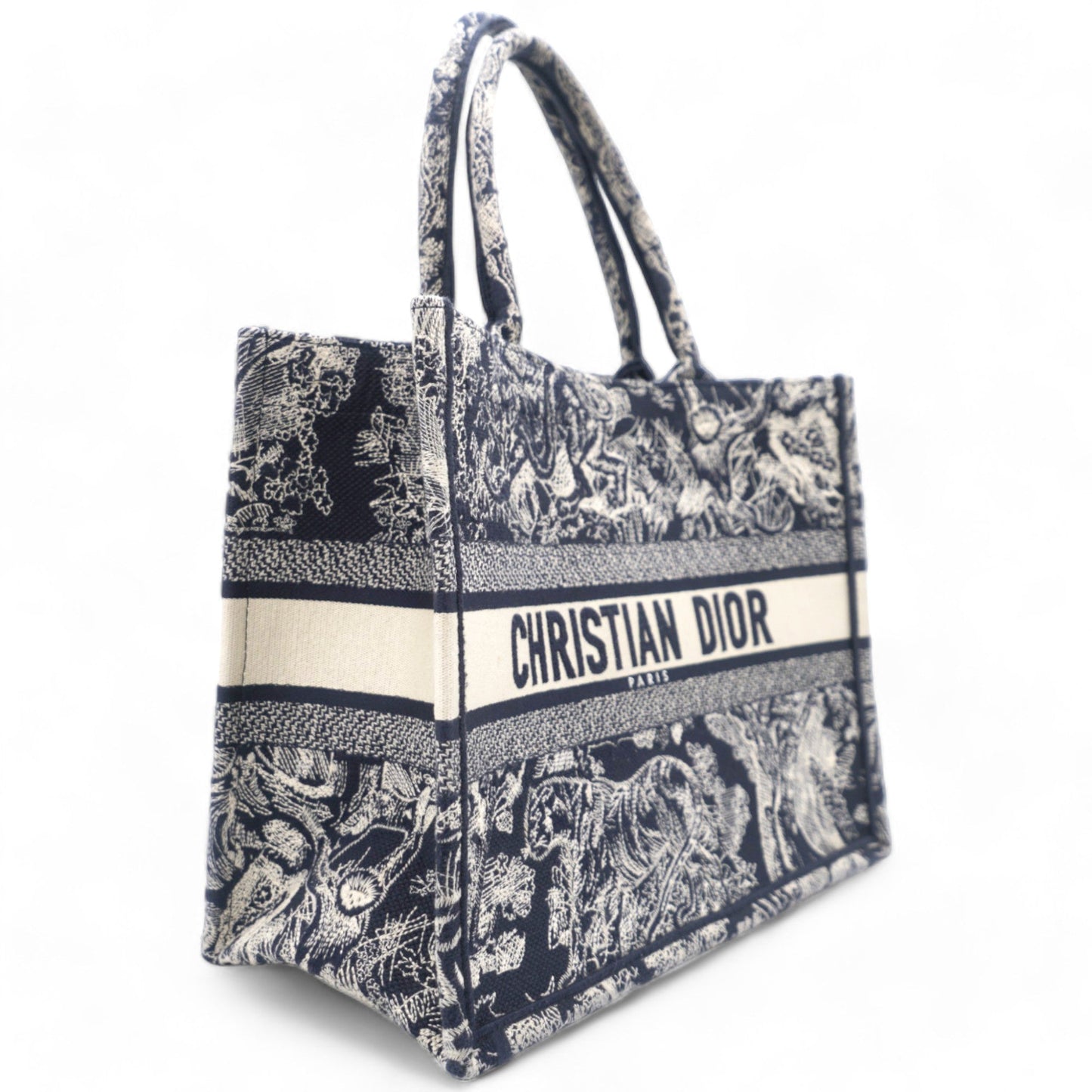 Dior Canvas Embroidered Medium Dioriviera Toile De Jouy Book Tote
