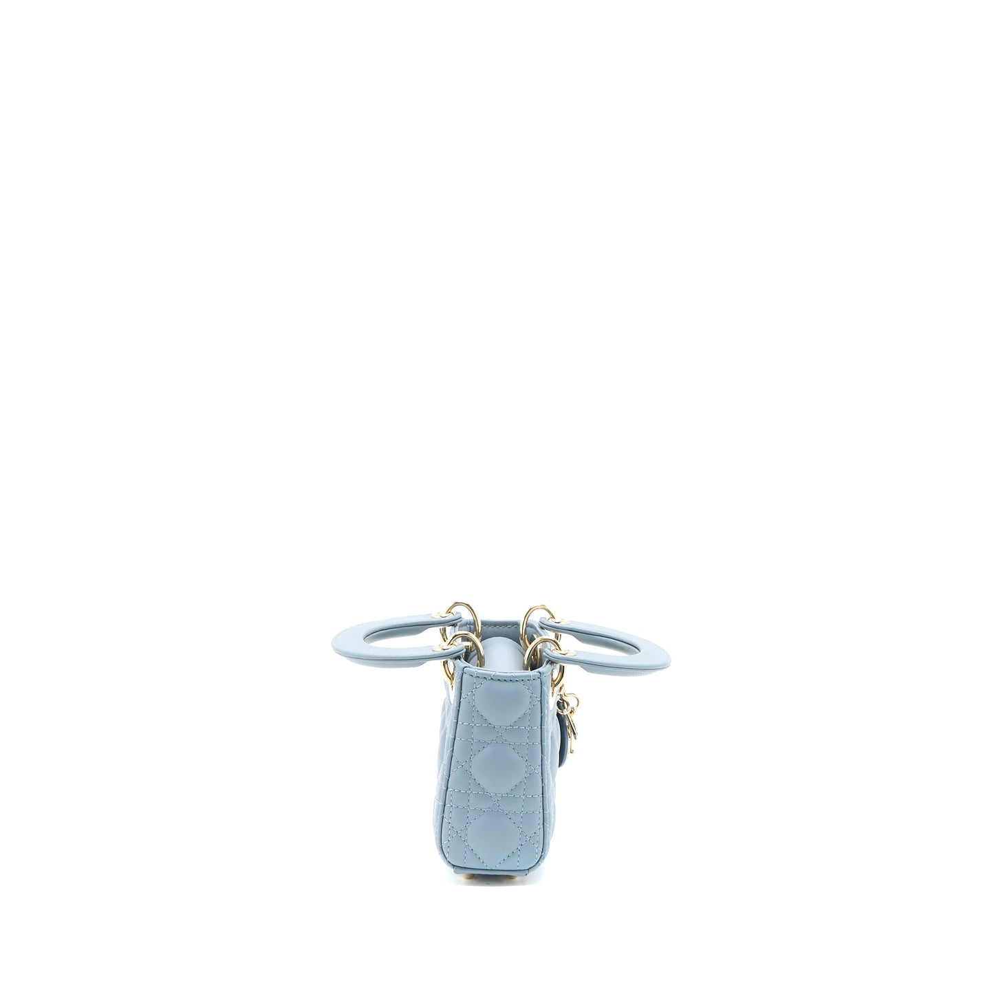 Dior Micro Lady Dior Bag Cannage Lambskin Cloud Blue LGHW