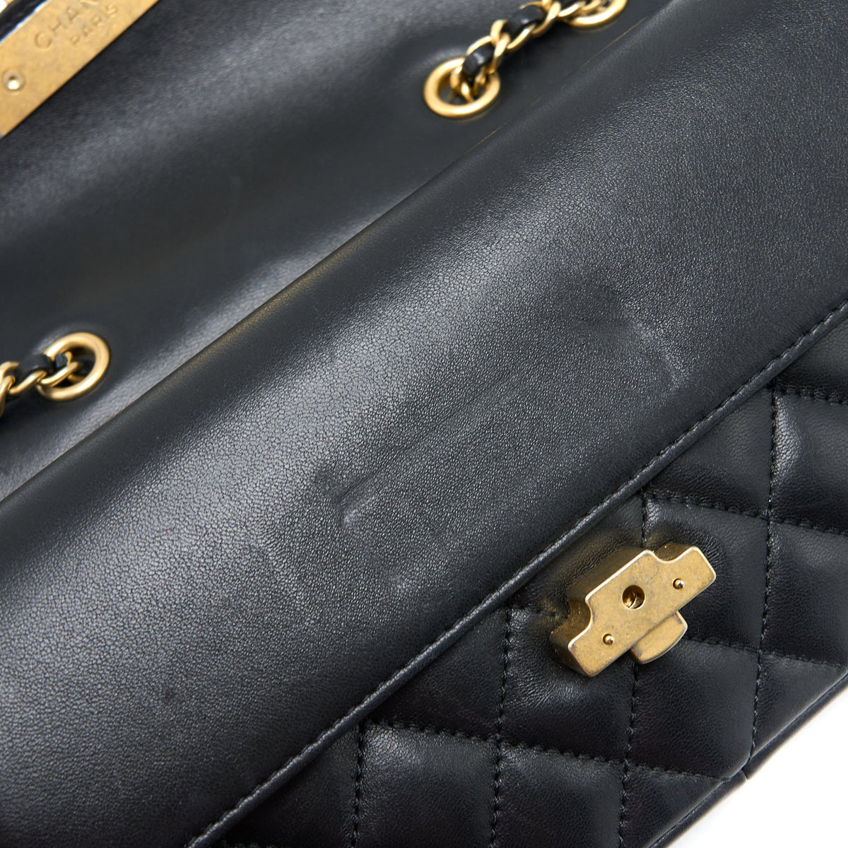 Chanel Small Enamel CC Flap Bag Lambskin Black GHW