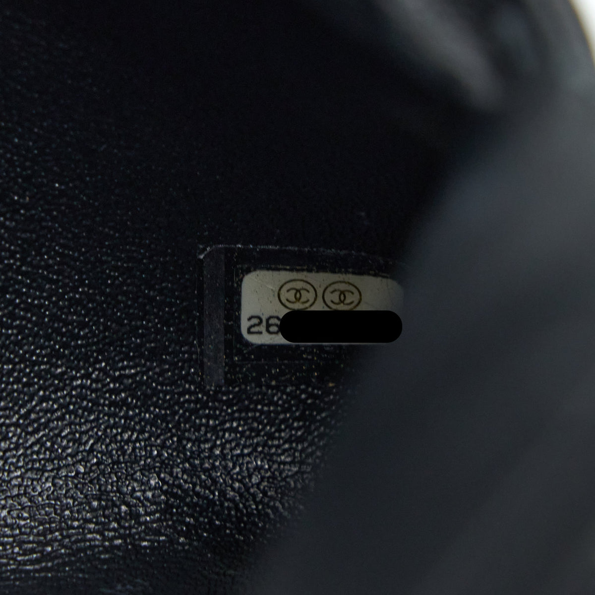 Chanel Small Enamel CC Flap Bag Lambskin Black GHW