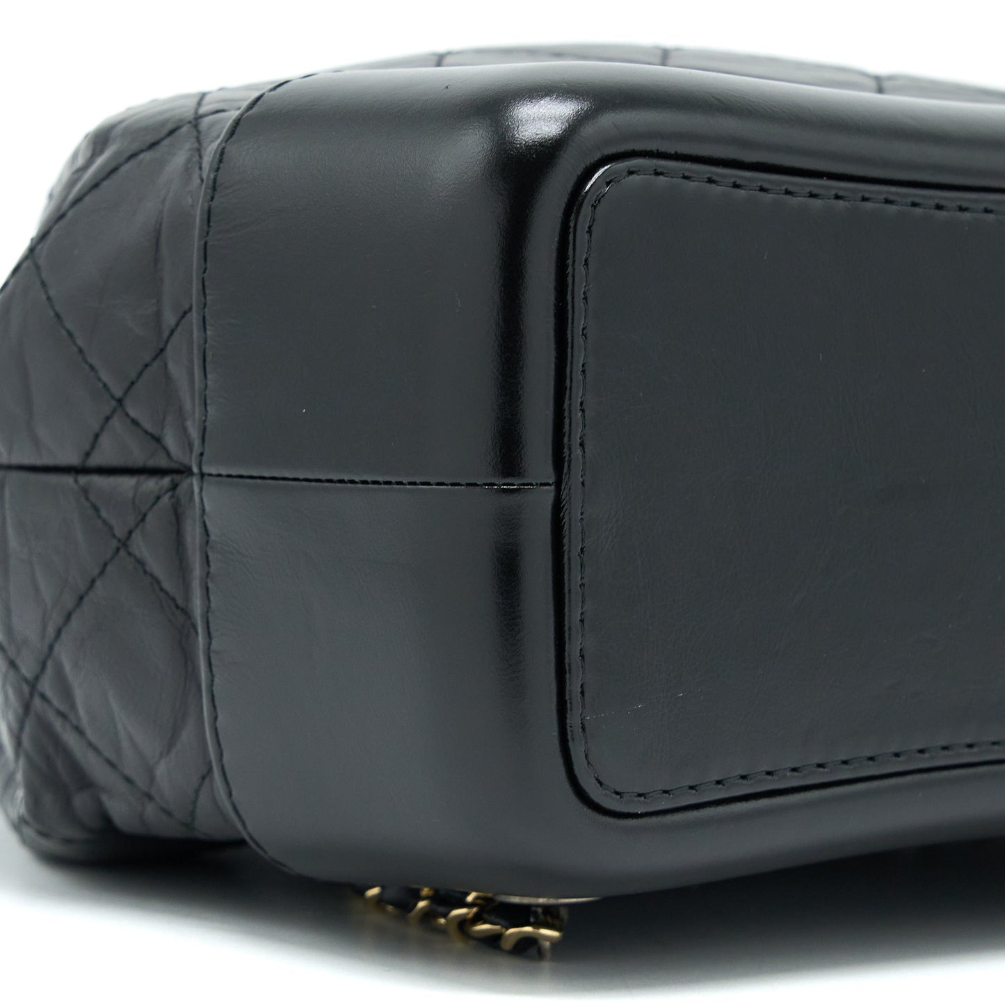 Chanel Small Gabrielle Backpack Aged Calfskin Black Multicolour Hardware