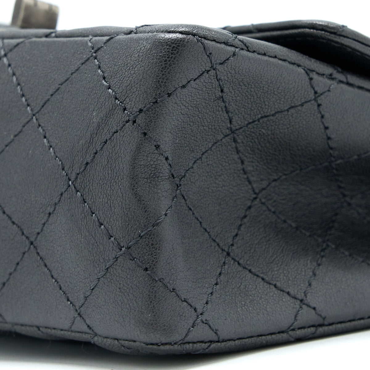 Chanel Mini 2.55 Reissue Flap Bag Goatskin Dark Grey Ruthenium Hardware