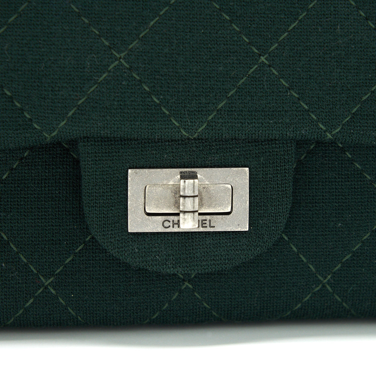 Chanel reissue 2.55 226 Flap Bag fabric Dark green SHW