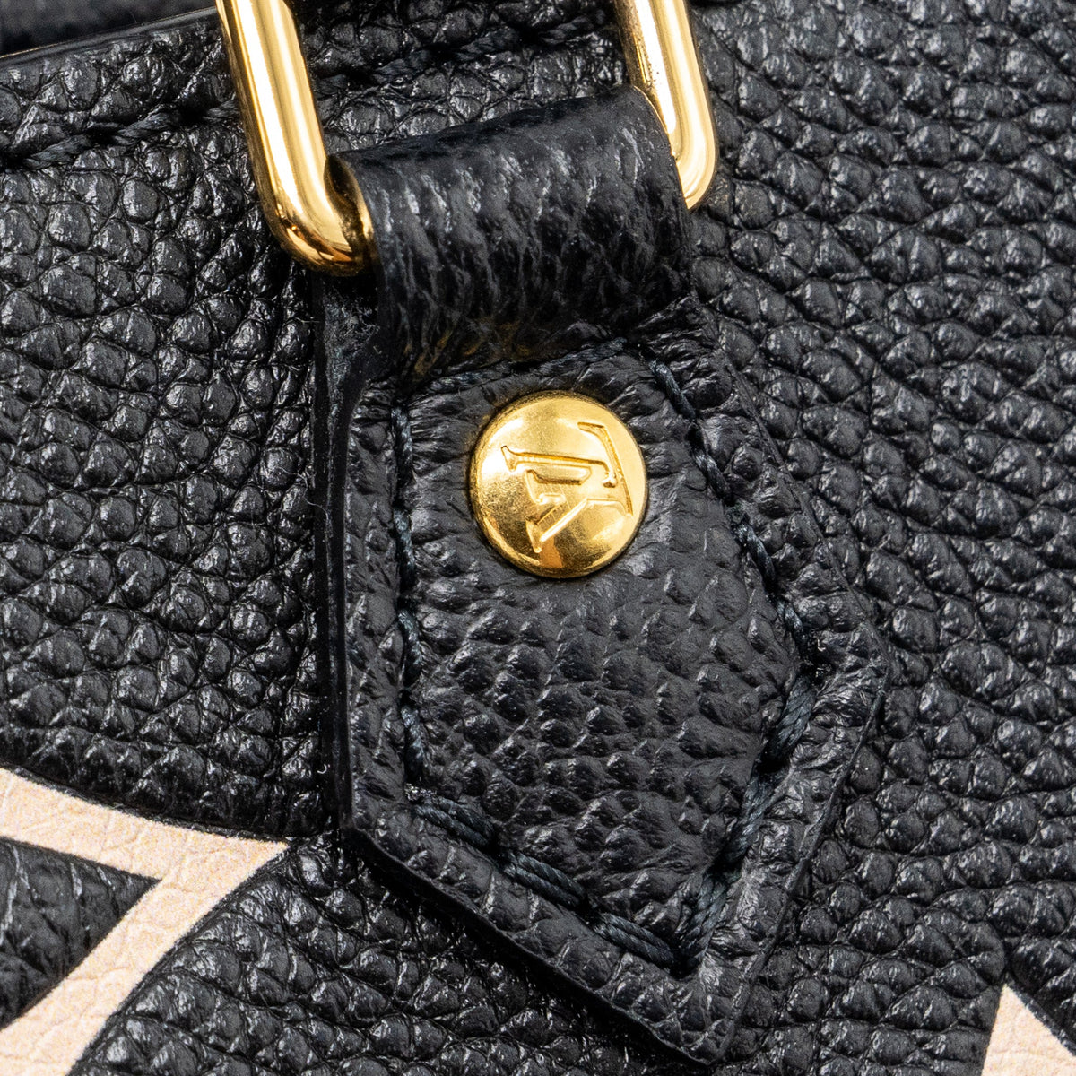 Louis Vuitton Petit Sac Plat Monogram Empreinte Black/ Beige GHW (New Version)