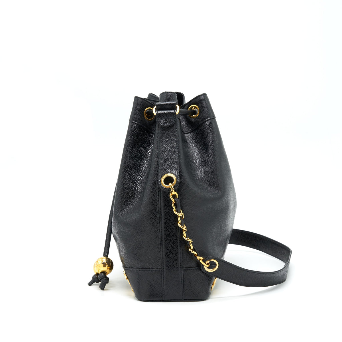 Chanel Vintage Bucket Bag Caviar Black GHW