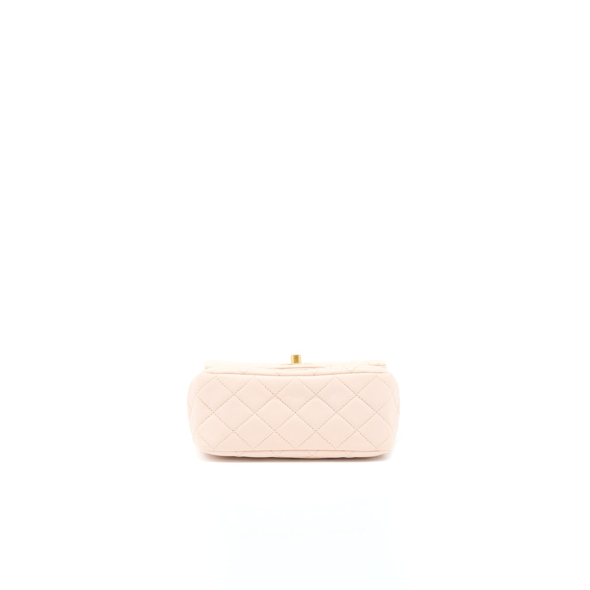 Chanel Pearl Crush Mini Square Lambskin Light Beige Brushed GHW(Microchip)