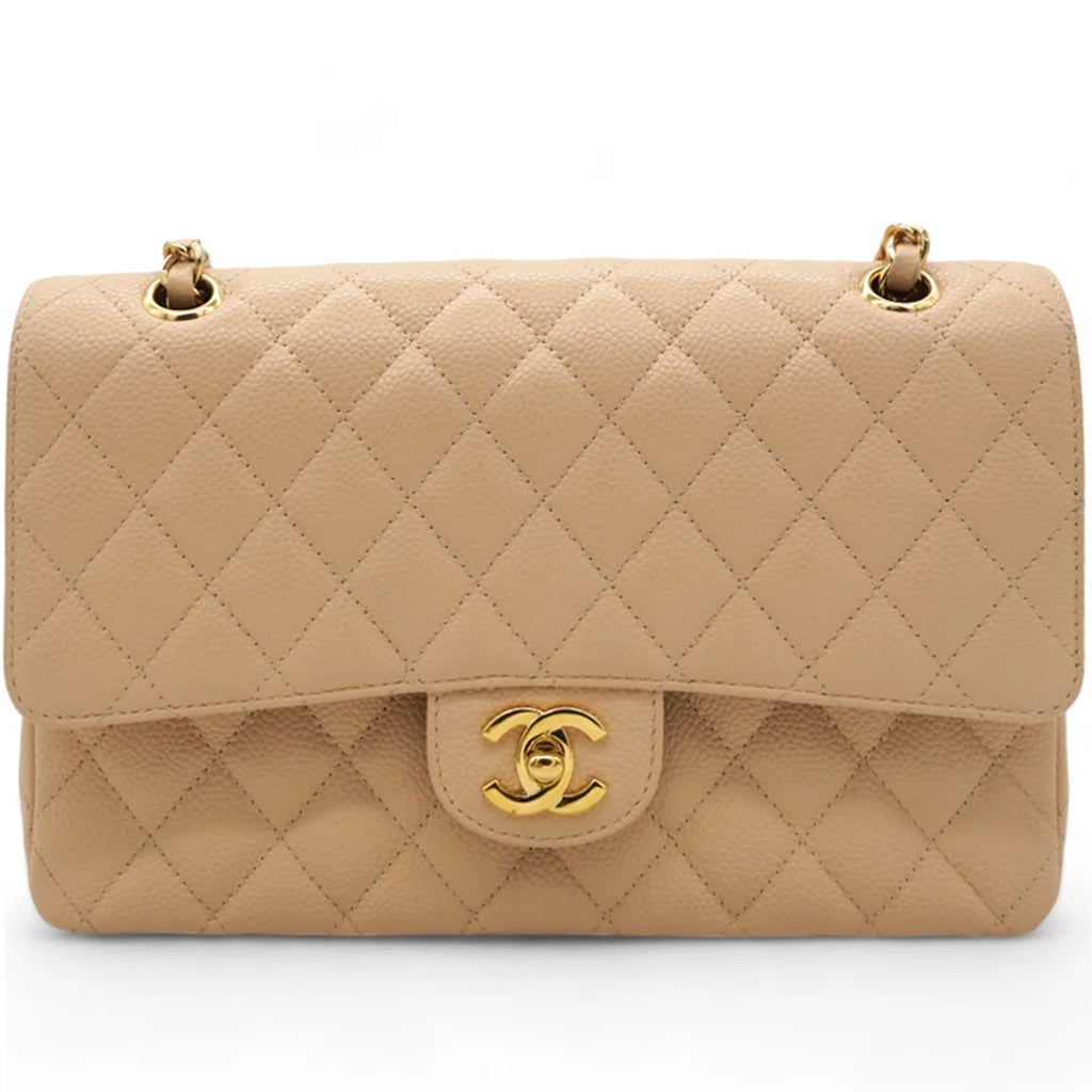 Chanel Classic Flap Medium Beige Clair Caviar