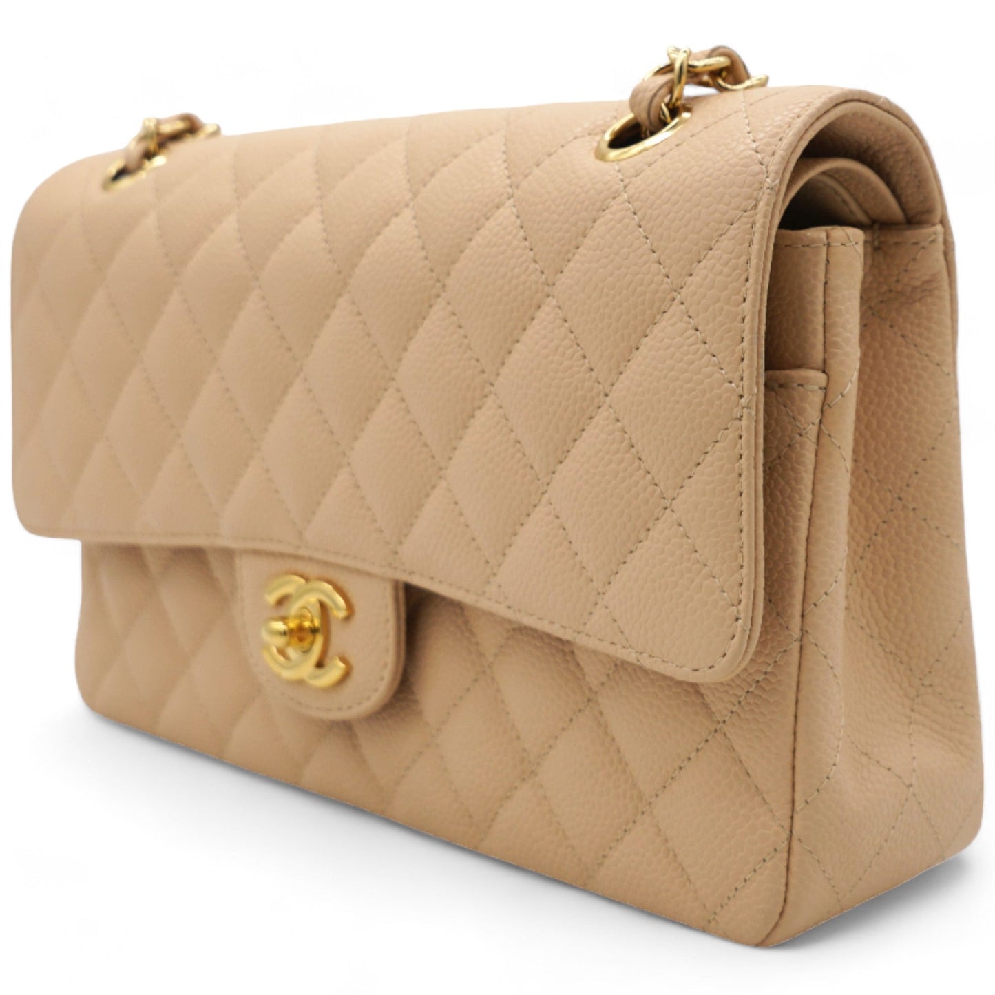 Chanel Classic Flap Medium Beige Clair Caviar