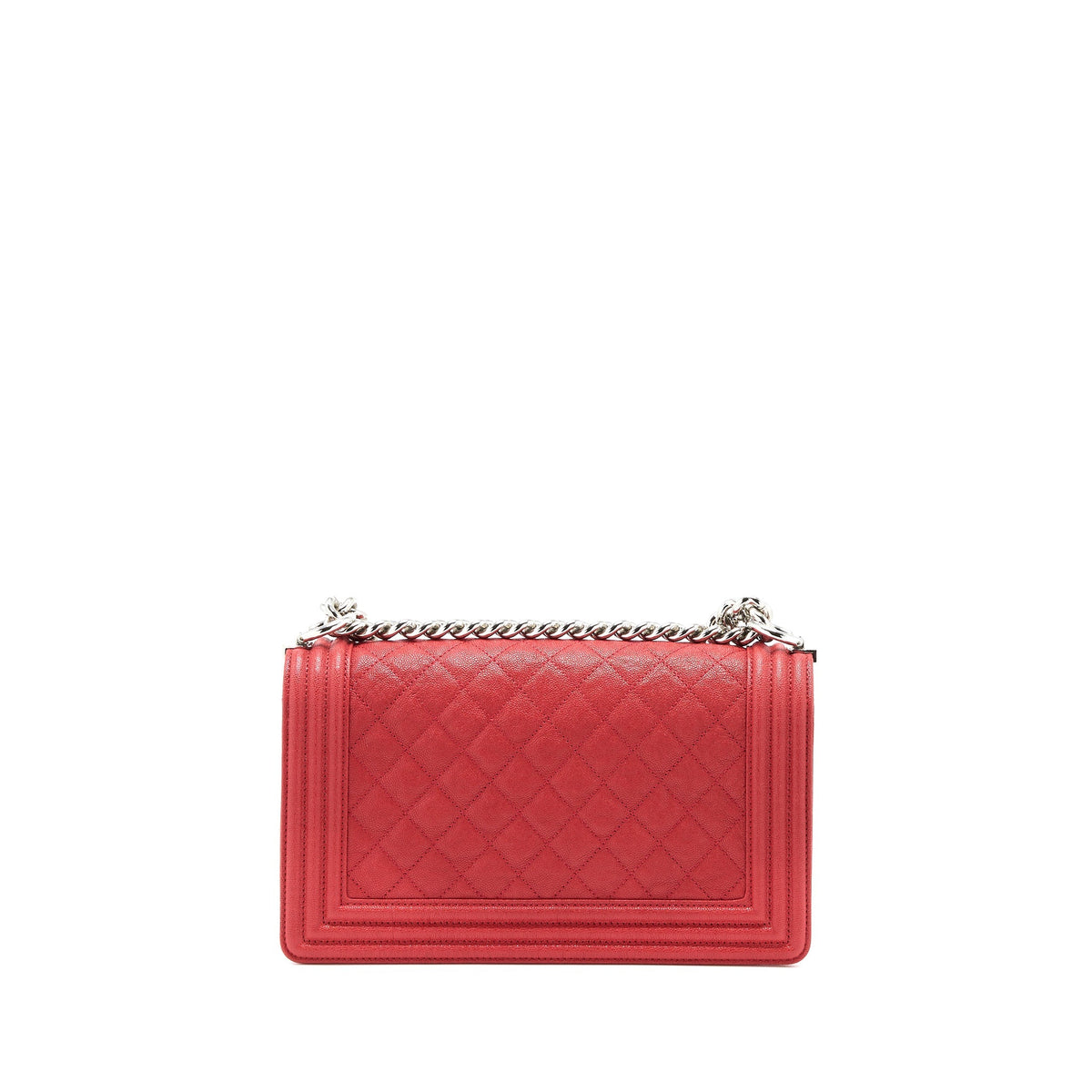 Chanel Medium Boy Bag Caviar Red SHW