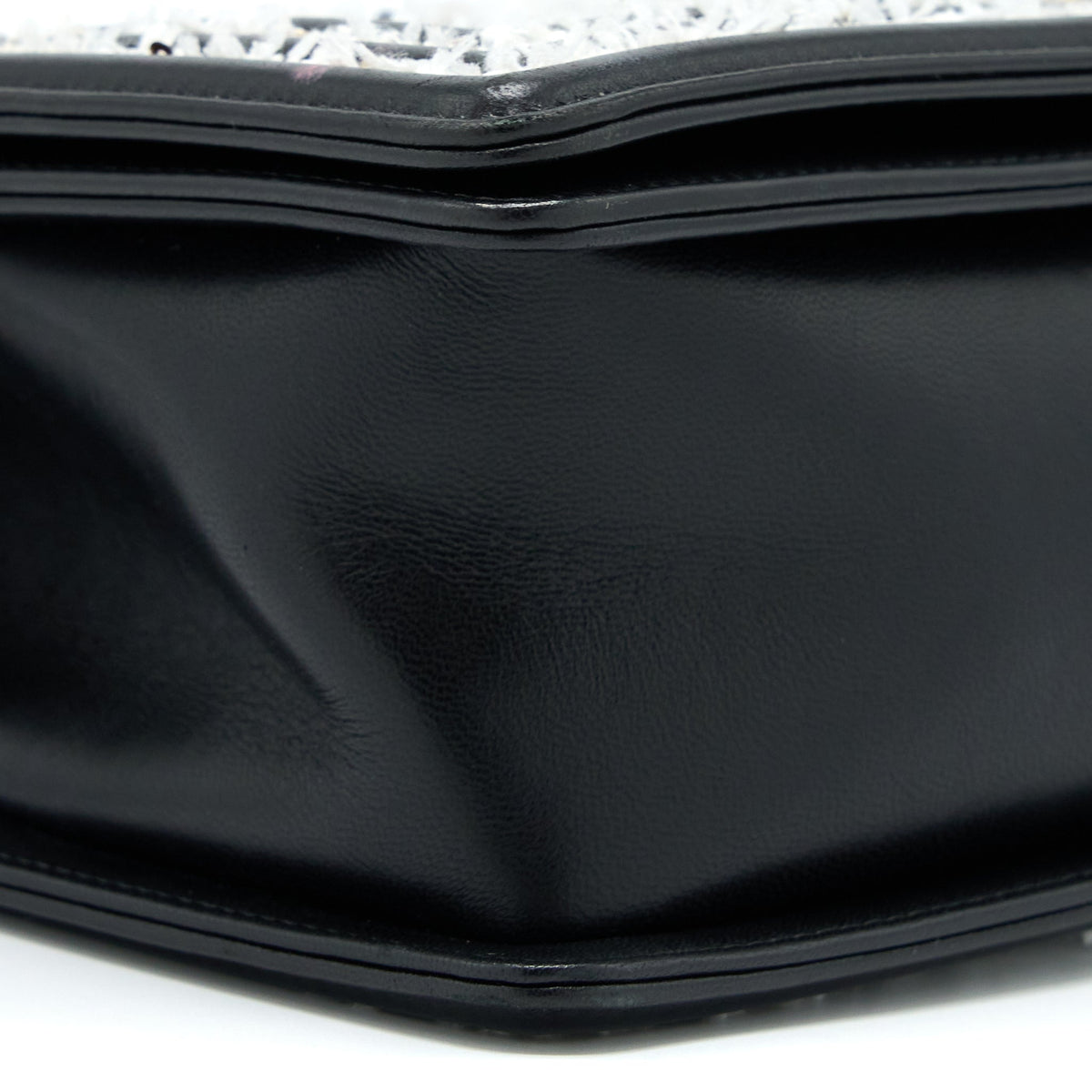 Chanel Medium Boy Bag Limited Lambskin Black/White SHW