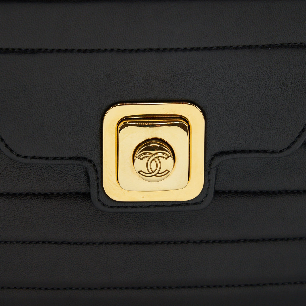 Chanel Vintage Kelly Flap Bag With Long Strap Black 24k GHW