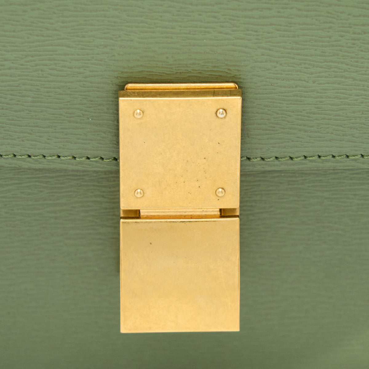 Celine Teen Box Calfskin Green GHW