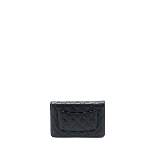 Chanel Classic Wallet On Chain Caviar Black GHW (Microchip)