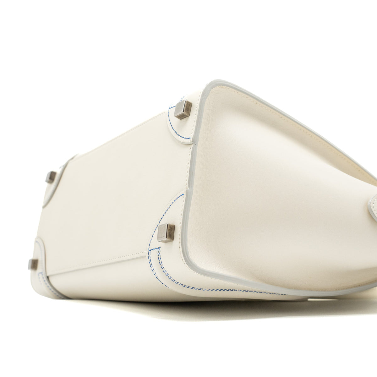Celine Micro Luggage Bag Calfskin White SHW