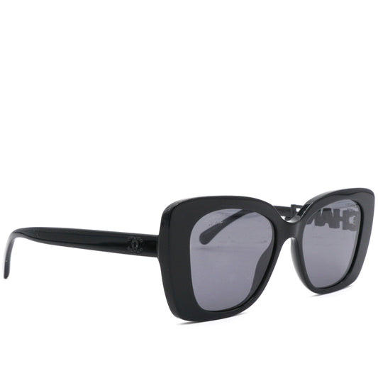Chanel Acetate Strass Square Sunglasses 5422 Black