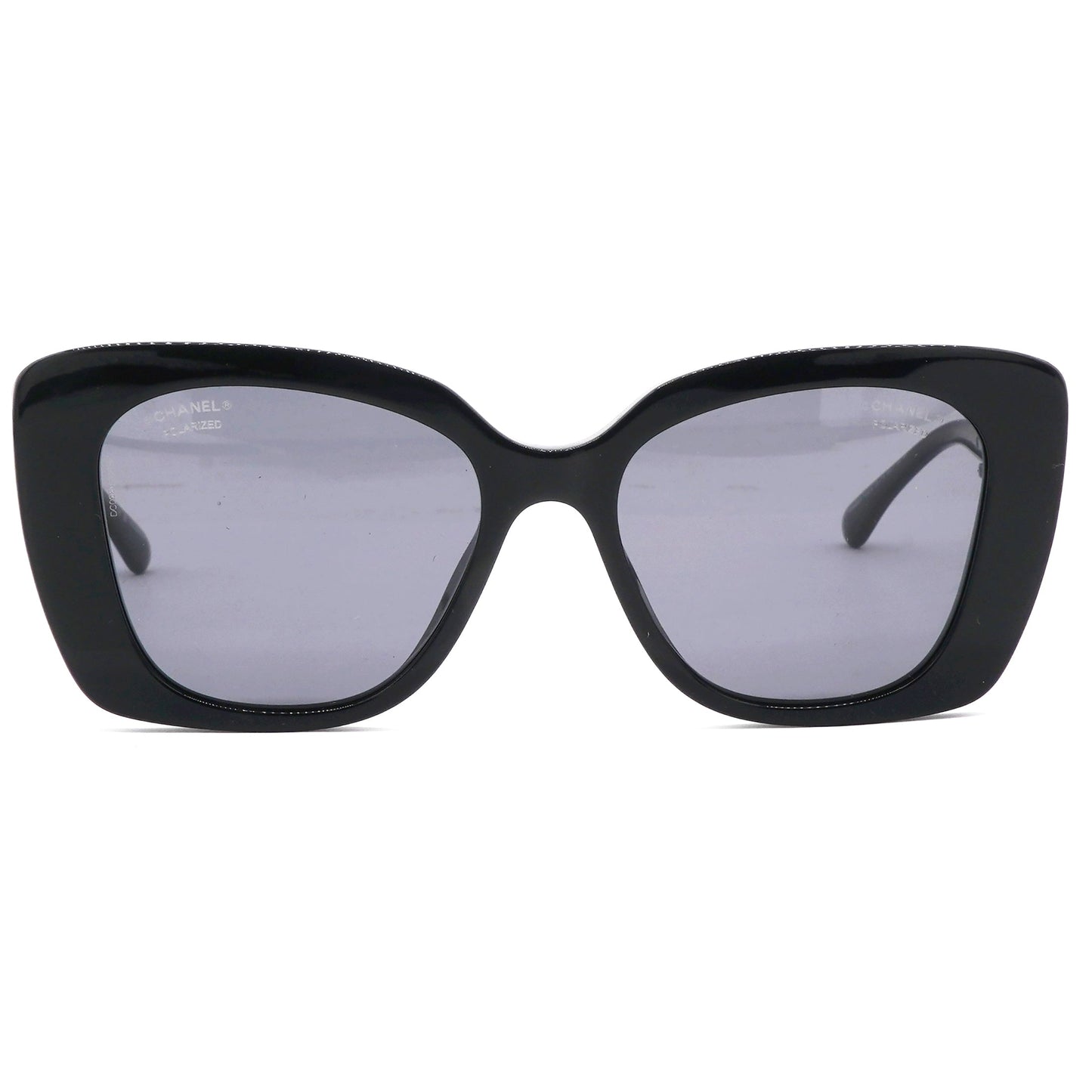 Chanel Acetate Strass Square Sunglasses 5422 Black
