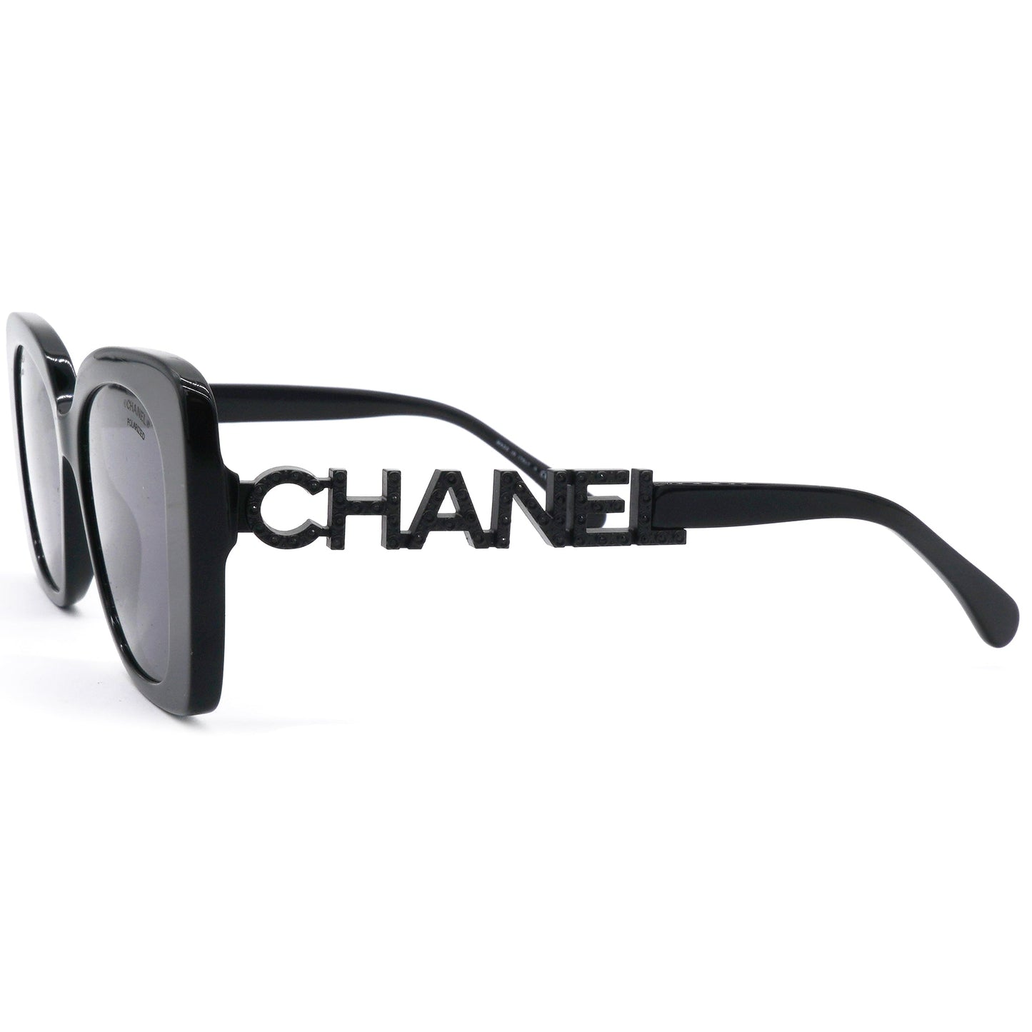 Chanel Acetate Strass Square Sunglasses 5422 Black