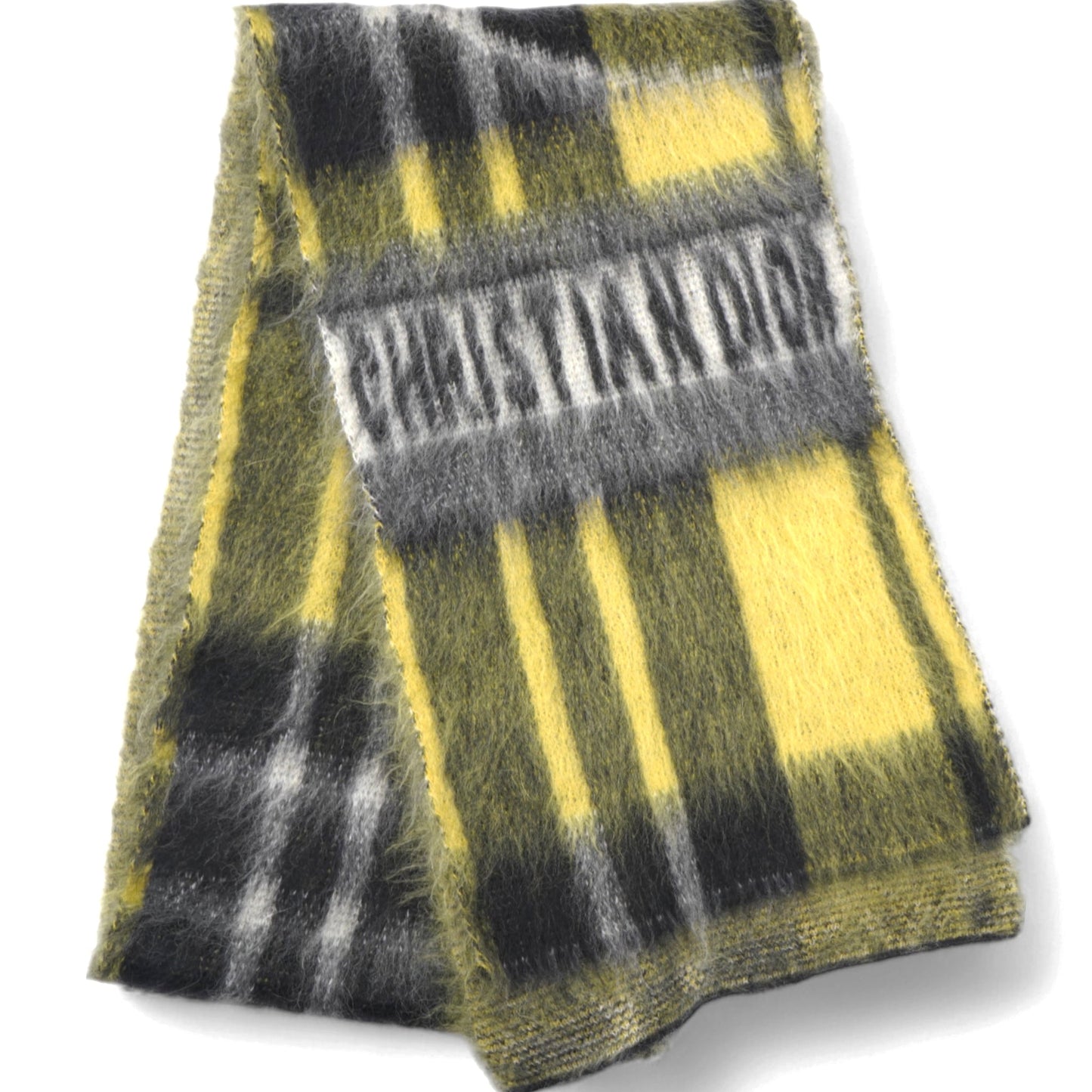 Dior Printed Scarf in Yellow and Black