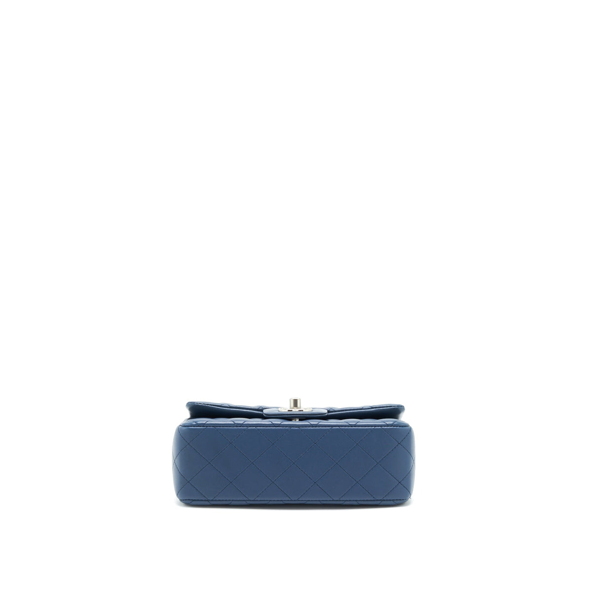 Chanel Mini Rectangular Flap bag Lambskin Blue SHW
