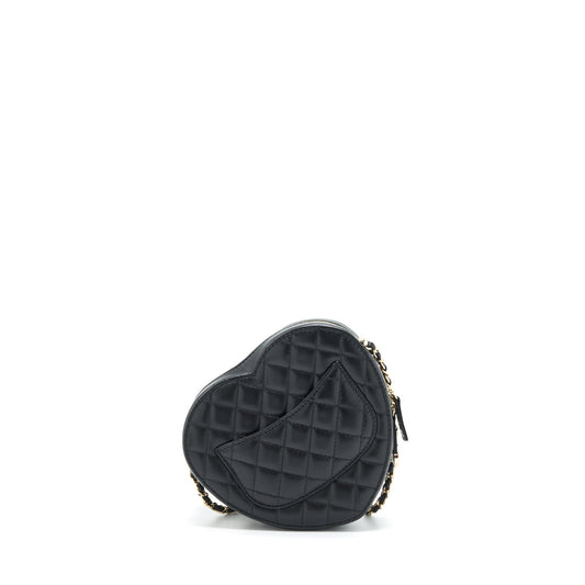 Chanel 22S Heart Bag Lambskin Black LGHW