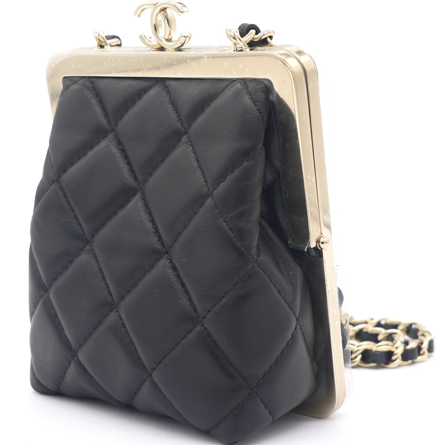 Chanel PVC Quilted Wallet On Chain Black