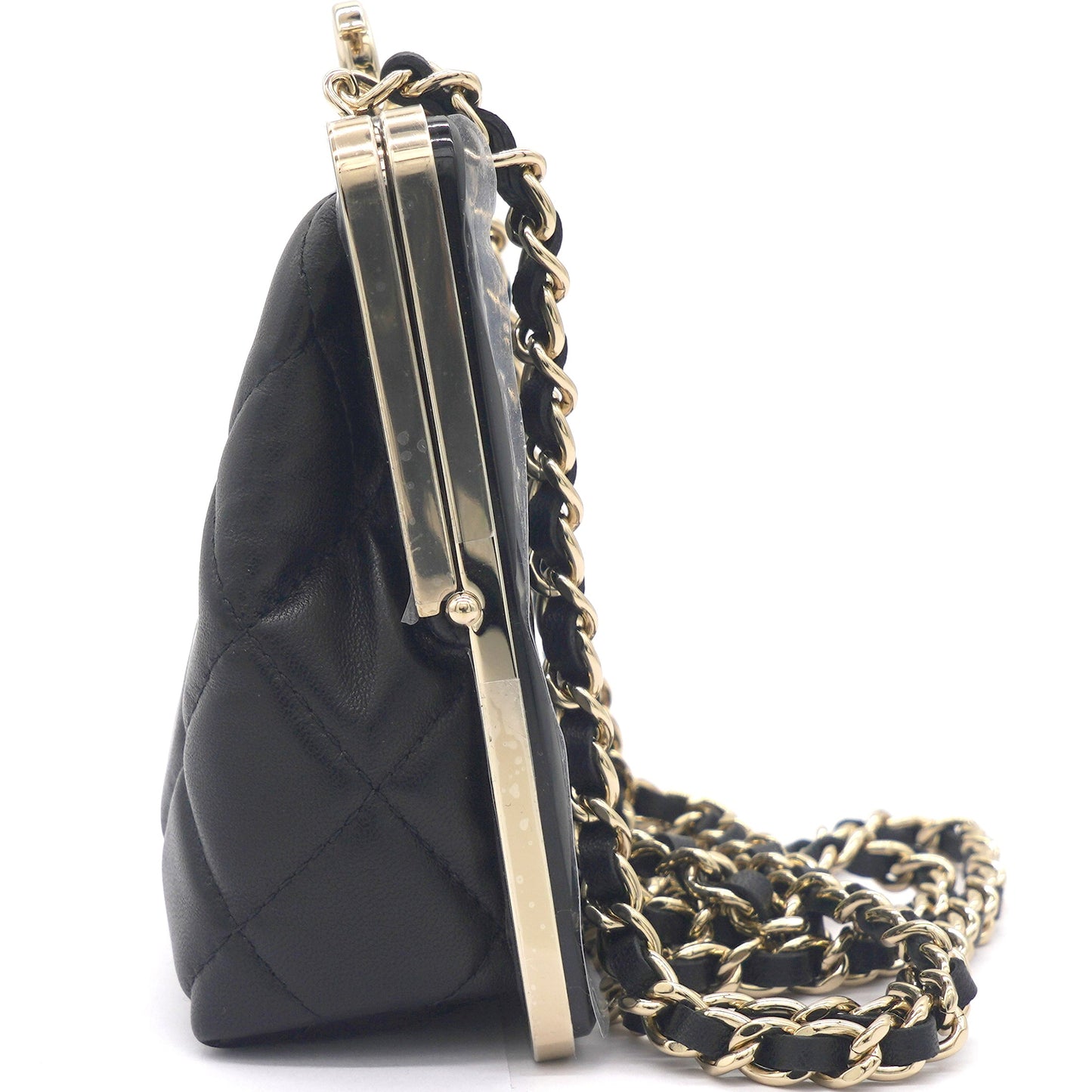 Chanel PVC Quilted Wallet On Chain Black