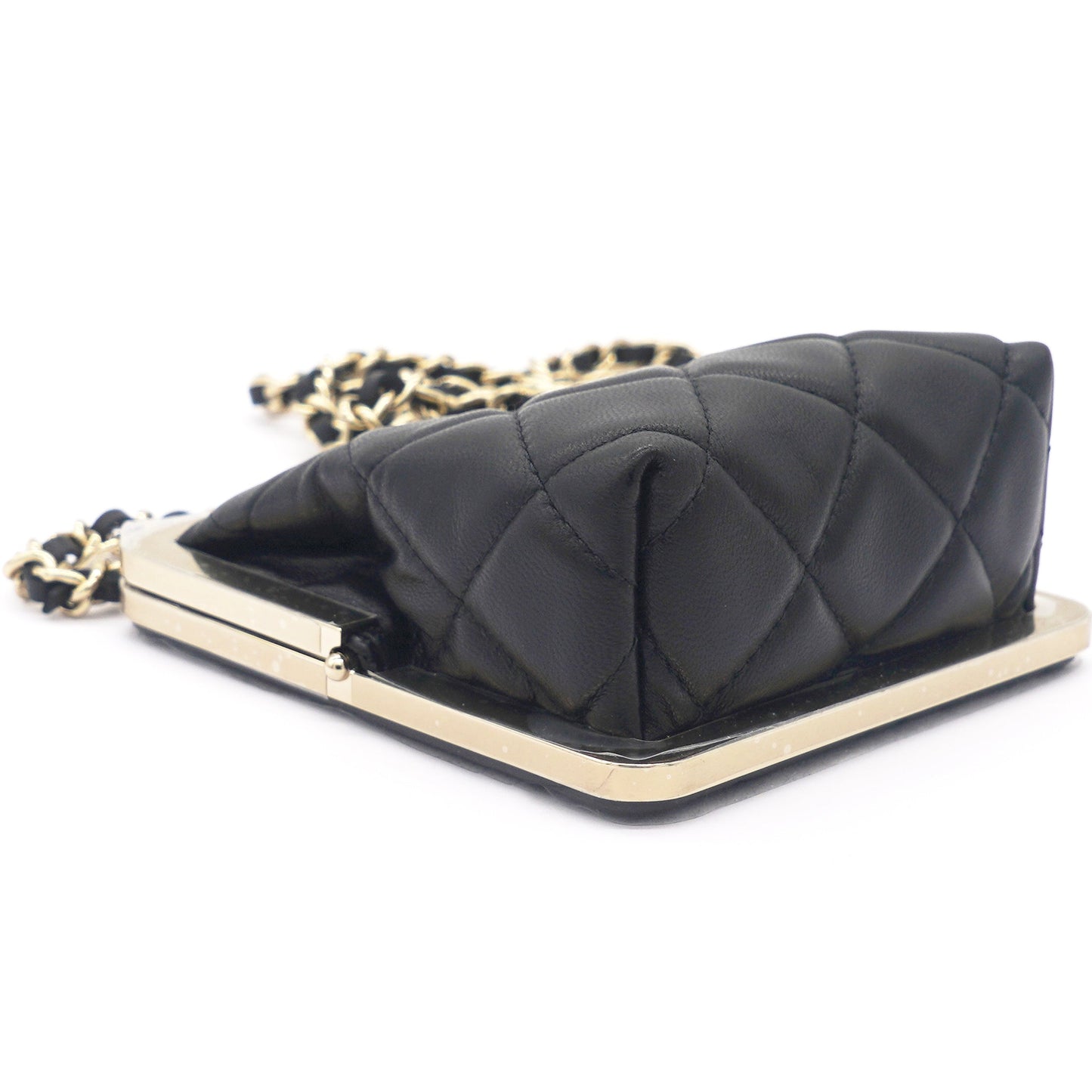 Chanel PVC Quilted Wallet On Chain Black