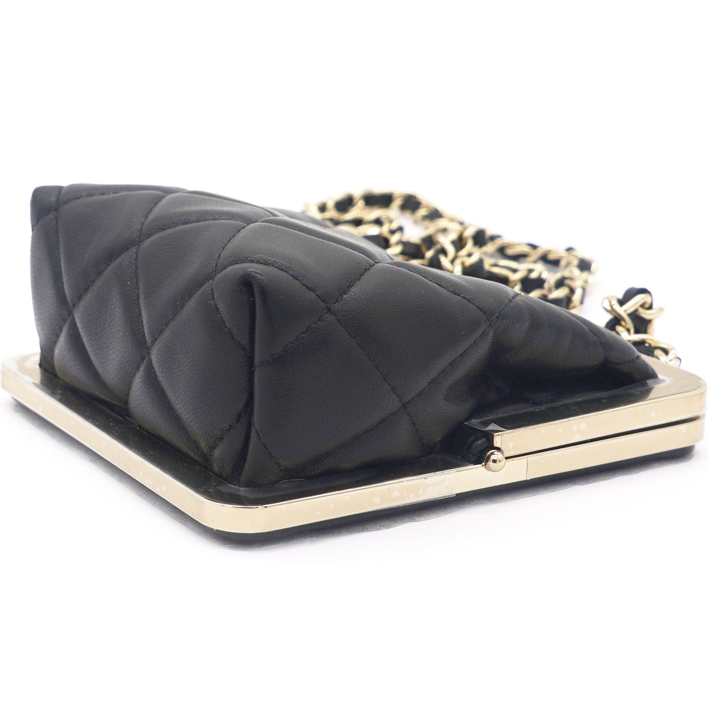Chanel PVC Quilted Wallet On Chain Black