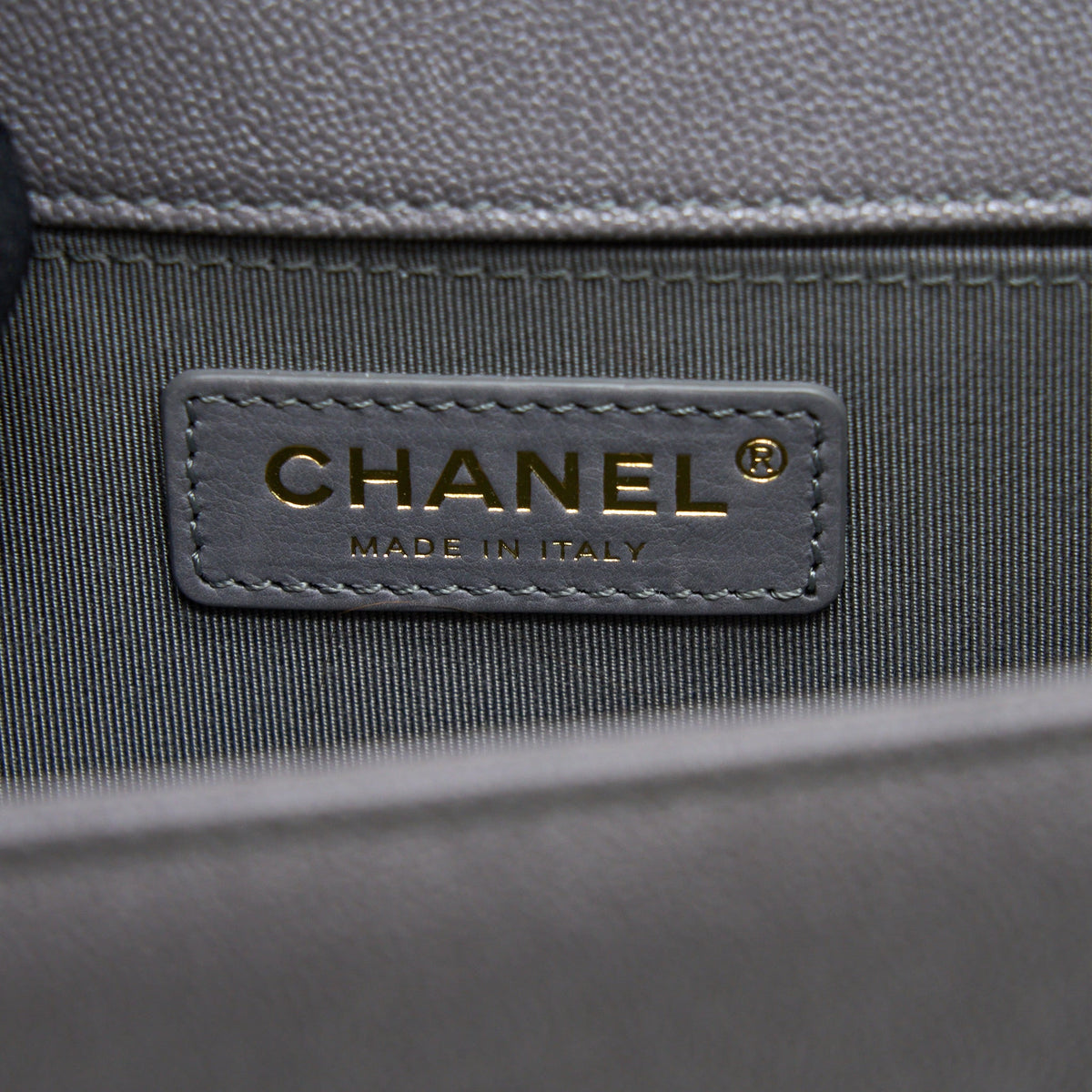 Chanel Small Boy Bag Caviar Grey LGHW