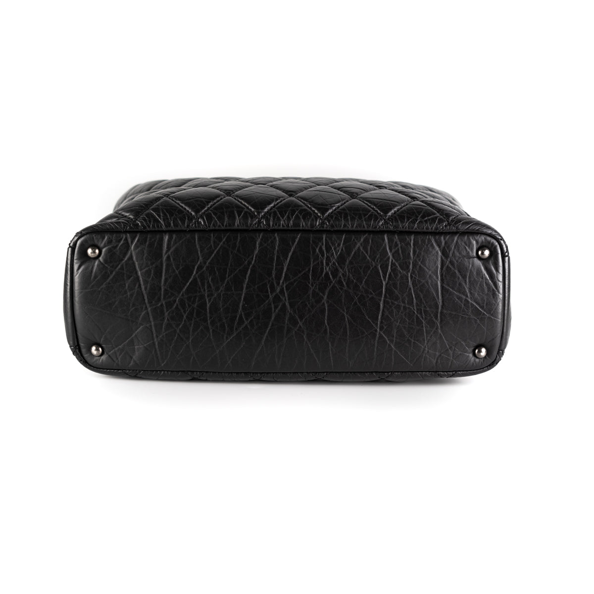 Chanel Quilted Portobello Top Handle Tote Black