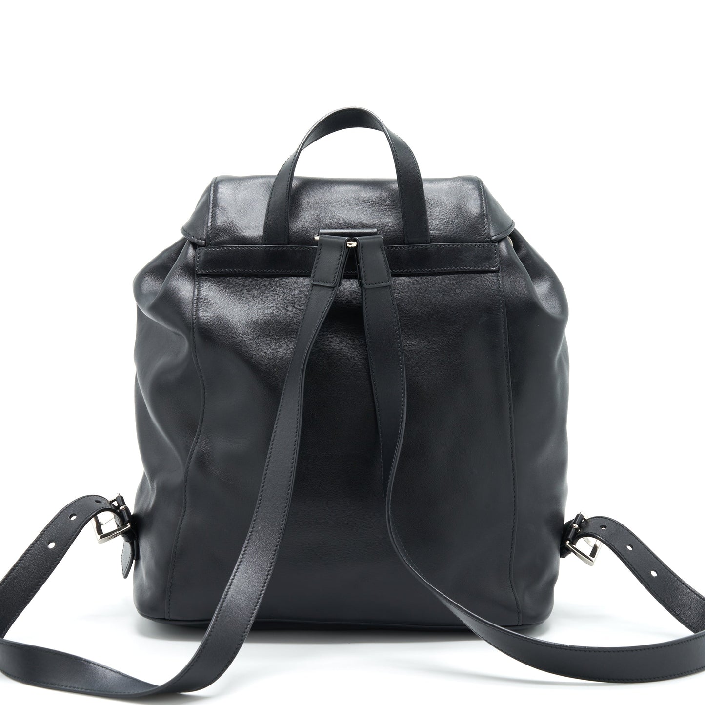 Prada Zainetto Backpack Soft Calfskin Black SHW