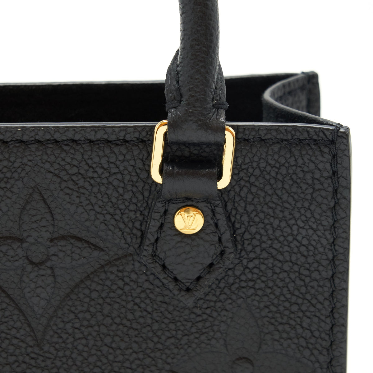 Louis Vuitton petit Sac plat Monogram empreinte black