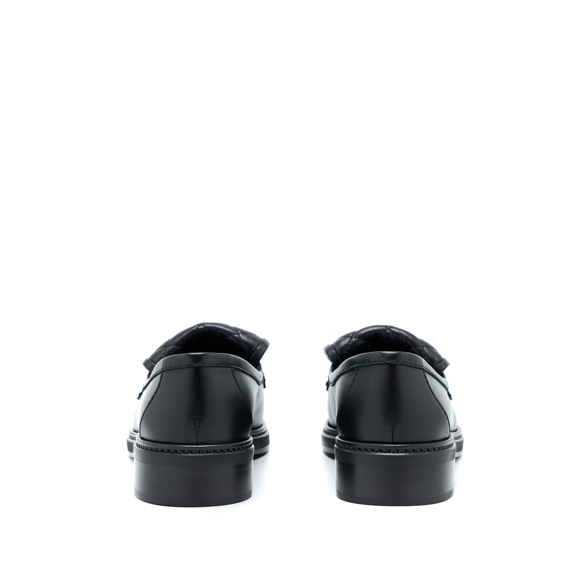 Chanel Size 38 CC Turnlock Loafers Black Quilted Leather LGHW