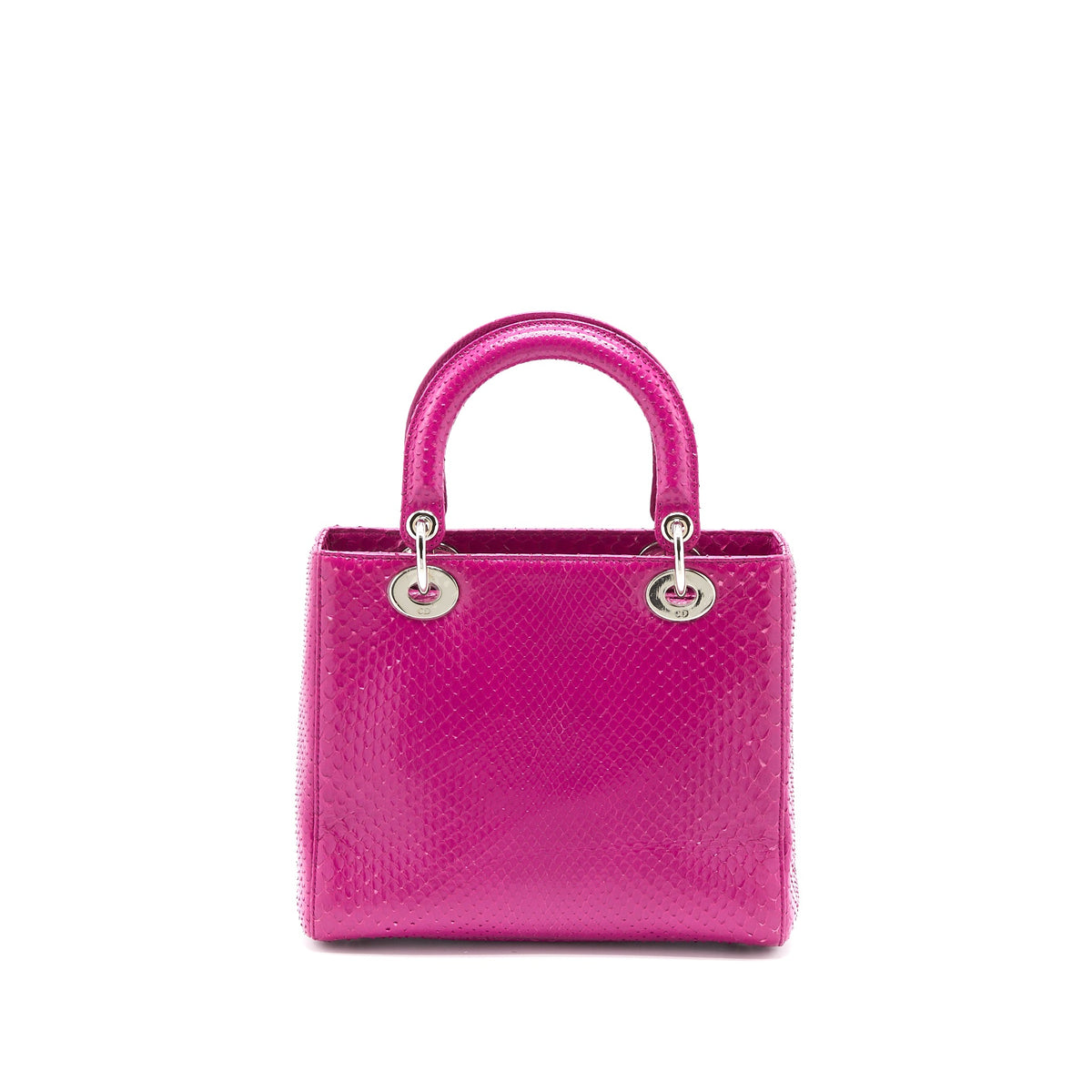 Dior Medium Lady Dior Python Pink SHW