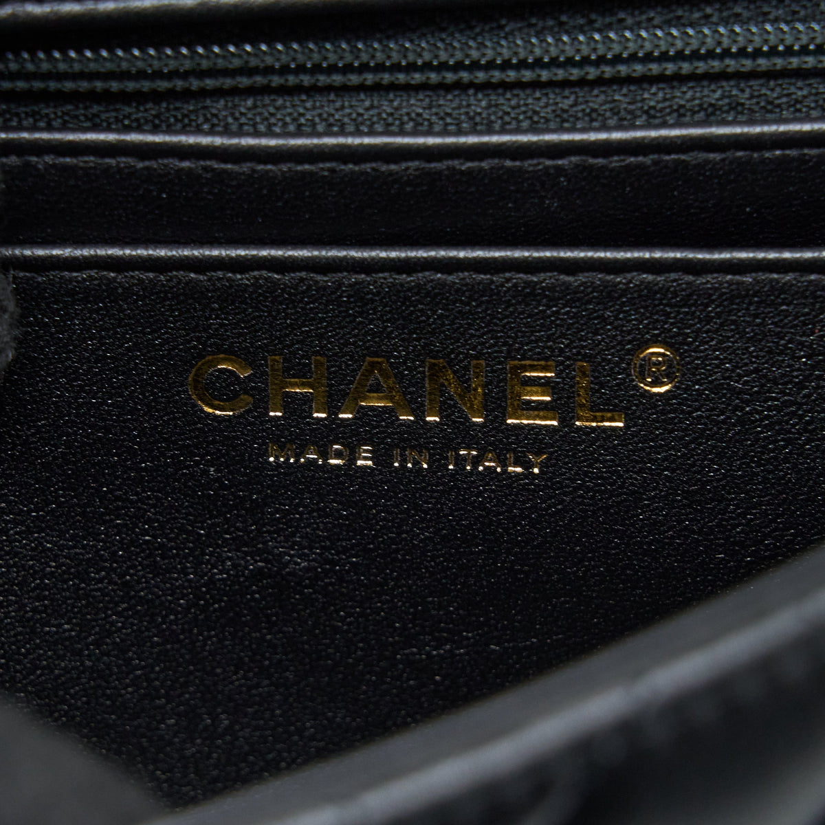 Chanel Top Handle Mini Rectangular Flap Bag Lambskin Black LGHW (Microchip)